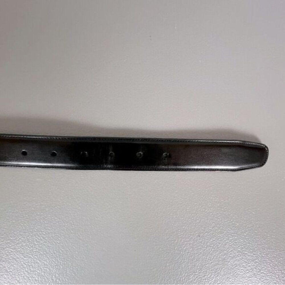 PERRY ELLIS MENS LEATHER BELT BLACK SIZE 50 - Picture 6 of 7
